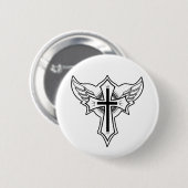 Christliches Kreuz Button (Vorne & Hinten)