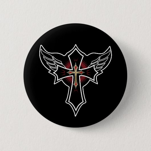 Christliches Kreuz Button (Vorderseite)