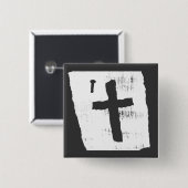 Christliches Kreuz Button (Vorne & Hinten)