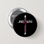 Christliches Kreuz Button (Vorne & Hinten)