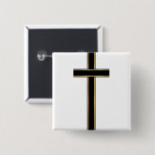 Christliches Kreuz Button (Vorne & Hinten)