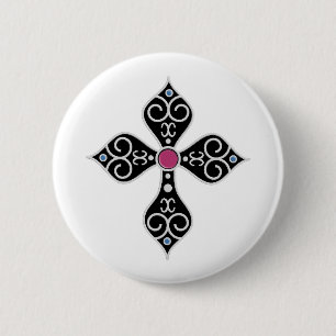 Christliches Kreuz Button