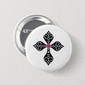 Christliches Kreuz Button (Vorne & Hinten)