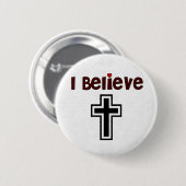 Christliches Kreuz Button (Vorne & Hinten)