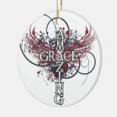 Christliches Kreuz der fantastischen Anmut Keramikornament (Links)