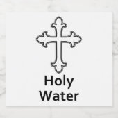 Christliches Kreuz der Hochwassertaufkirche Alkoholflaschenetikett (Einzelnes Label)