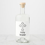 Christliches Kreuz der Hochwassertaufkirche Alkoholflaschenetikett (Vorderseite)