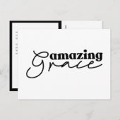 Christliches Kreuz der Liebe | Modernes Schwarz un Postkarte (Vorne/Hinten)