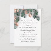 Christliches Kreuz der weißen Rose Einladung (Vorderseite)