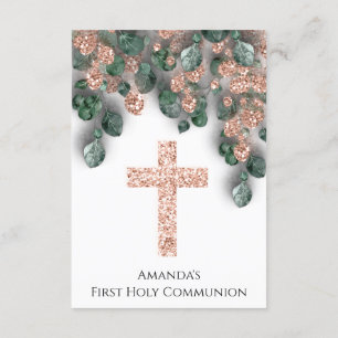 Christliches Kreuz der weißen Rose Einladung