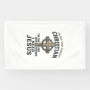 Christliches Kreuz Dornenkrone Vintage-Glaubens-Sh Banner