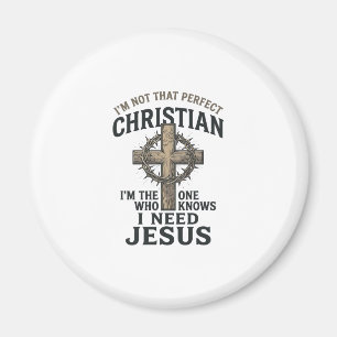 Christliches Kreuz Dornenkrone Vintage-Glaubens-Sh Magnet