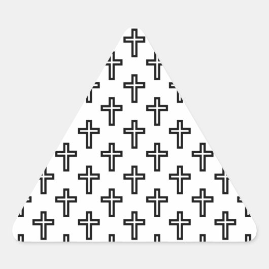 Christliches Kreuz Dreieckiger Aufkleber (Vorderseite)