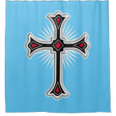 Christliches Kreuz Duschvorhang (Vorderseite)