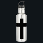 Christliches Kreuz Edelstahlflasche<br><div class="desc">Dieses Design zeigt das Christliche Kreuz, das als Darstellung des Instrumentes der Kreuzigung Jesu angesehen wird. Das Kreuz ist vielleicht das bekannteste Symbol des Christentums. Es steht im Zusammenhang mit dem Kruzifix (ein Kreuz, das einen Korpus enthält, in der Regel eine dreidimensionale Darstellung des Körpers Jesu). Die Grundformen des Kreuzes...</div>