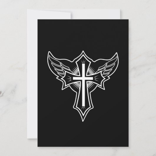 Christliches Kreuz Einladung (Vorderseite)