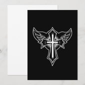 Christliches Kreuz Einladung (Vorne/Hinten)
