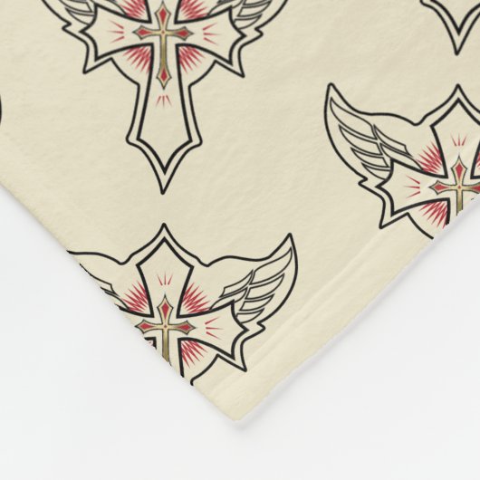 Christliches Kreuz Fleecedecke (Ecke)