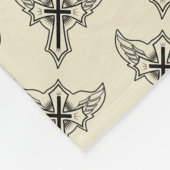 Christliches Kreuz Fleecedecke (Ecke)