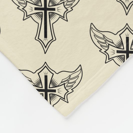 Christliches Kreuz Fleecedecke (Ecke)