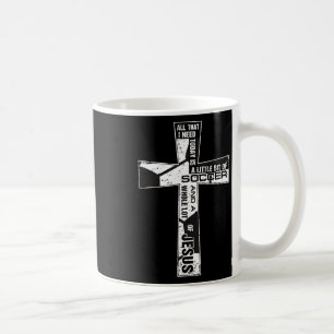 Christliches Kreuz Fußball Kunst Alles, was ich br Kaffeetasse