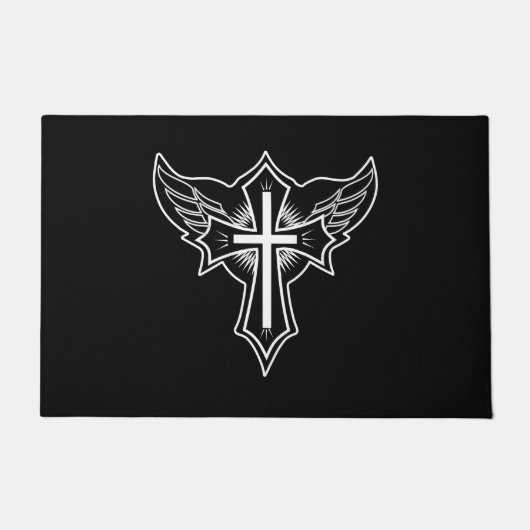 Christliches Kreuz Fußmatte (Vorderseite)