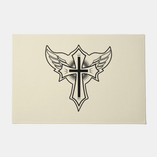 Christliches Kreuz Fußmatte (Vorderseite)