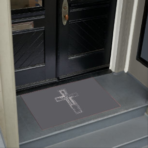 Christliches Kreuz Fußmatte