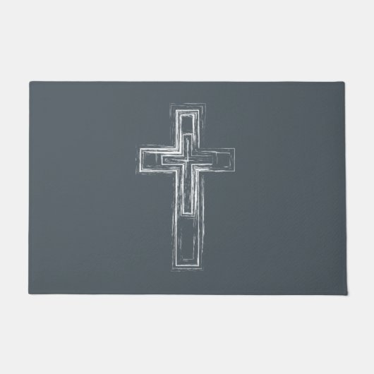 Christliches Kreuz Fußmatte (Vorderseite)