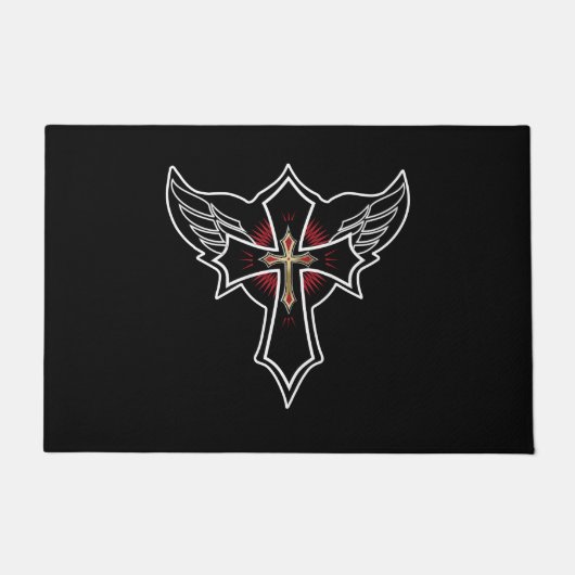 Christliches Kreuz Fußmatte (Vorderseite)
