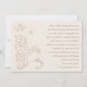 Christliches Kreuz Geblüht Einladungen zur White W (Rückseite)