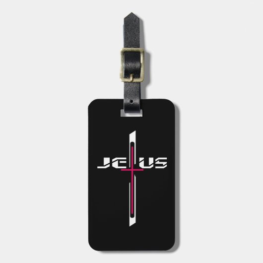 Christliches Kreuz Gepäckanhänger (Vorderseite vertikal)