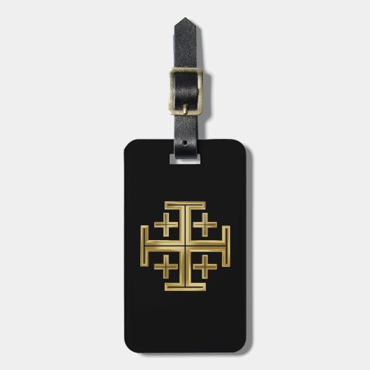 Christliches Kreuz Gepäckanhänger (Vorderseite vertikal)