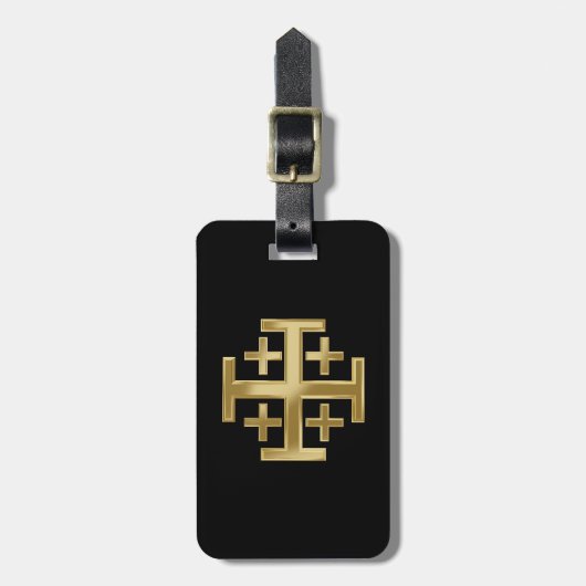 Christliches Kreuz Gepäckanhänger (Vorderseite vertikal)