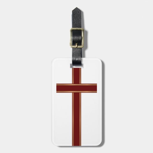 Christliches Kreuz Gepäckanhänger (Vorderseite vertikal)