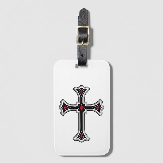 Christliches Kreuz Gepäckanhänger (Vorderseite Vertikal)