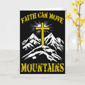 Christliches Kreuz Glaube kann Berge versetzen  Karte (Gelbe Blume)