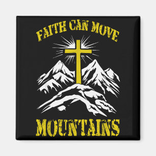 Christliches Kreuz Glaube kann Berge versetzen Magnet