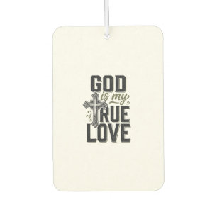 Christliches Kreuz Gott ist meine wahre Liebe Vekt Autolufterfrischer