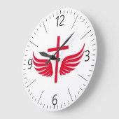 Christliches Kreuz Große Wanduhr (Winkel)