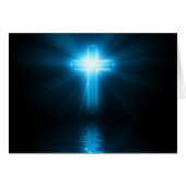Christliches Kreuz im blauen Licht (Vorderseite (Horizontal))