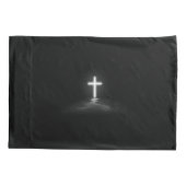 Christliches Kreuz im Nebel Kissenbezug (Rückseite)