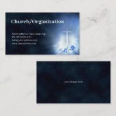 Christliches Kreuz in der blauen Visitenkarte (Vorne/Hinten)