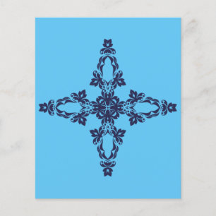 Christliches Kreuz in Himmelblau-Kunst