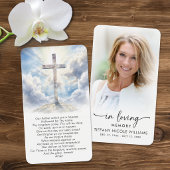 Christliches Kreuz In Loving Memory Gebetskarten
