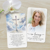 Christliches Kreuz In Loving Memory Gebetskarten