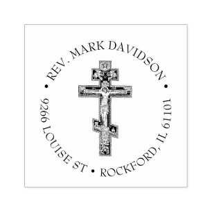 Christliches Kreuz Jesus byzantinischer Kreuzweg R Gummistempel