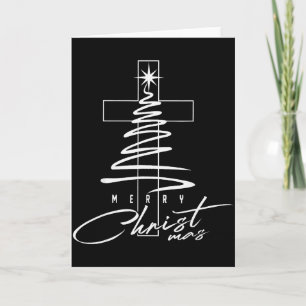 Christliches Kreuz Jesus Frohe Weihnachten Xmas Ba Karte