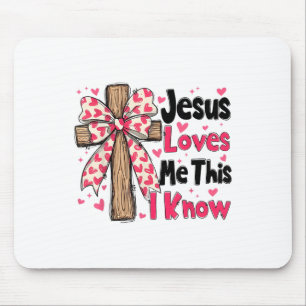 Christliches Kreuz Jesus Lieben mir Dies ich kenne Mousepad