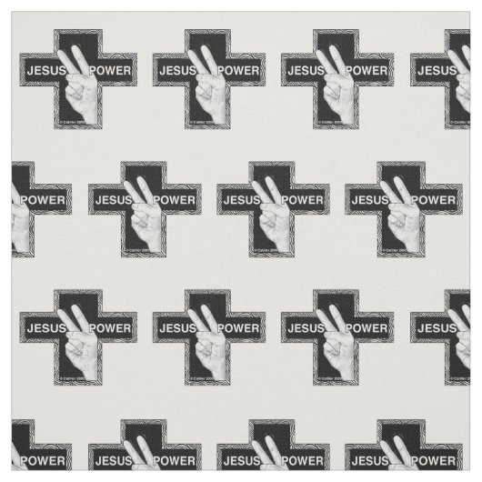 Christliches Kreuz Jesus Power Stoff (Muster)